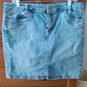 "STAMP 10" Vintage Ladies Denim Mini Skirt Sz‎ 14